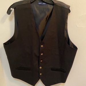 Wool Vest Gold Buttons